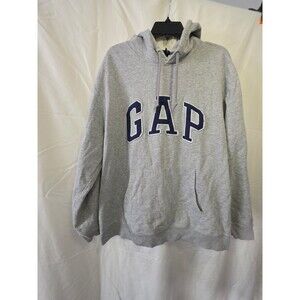 GAP Pullover Hoodie Gray XXL 2XL Cambodia Drawstring Hood Kangaroo Pocket